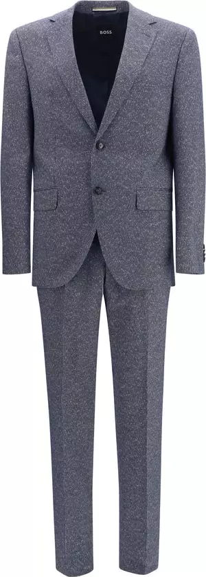 Blue Viscose Two-Piece Suit