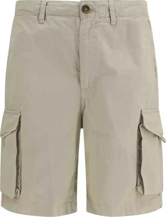 Beige Cotton Bermuda Shorts