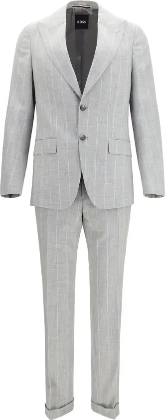 Gray Cotton Two-Piece Suit