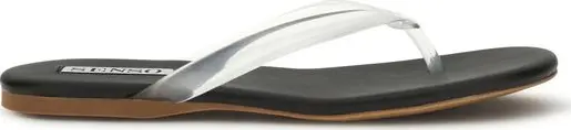 Black Rubber Flip-Flop Sandals