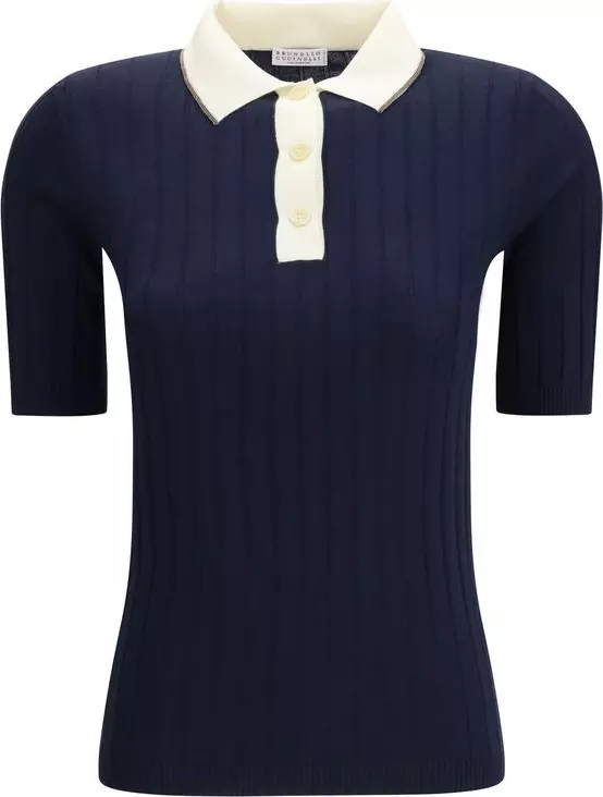 Blue Wool Oves Aries Polo Shirt