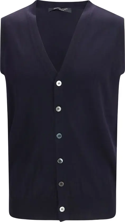 Blue Wool Oves Aries Sleeveles Sweater