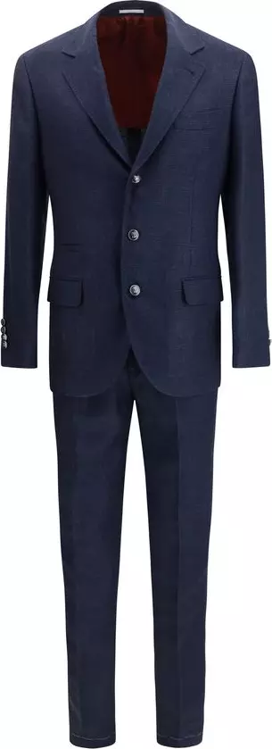 Blue Wool Oves Aries Two-Piece Suit