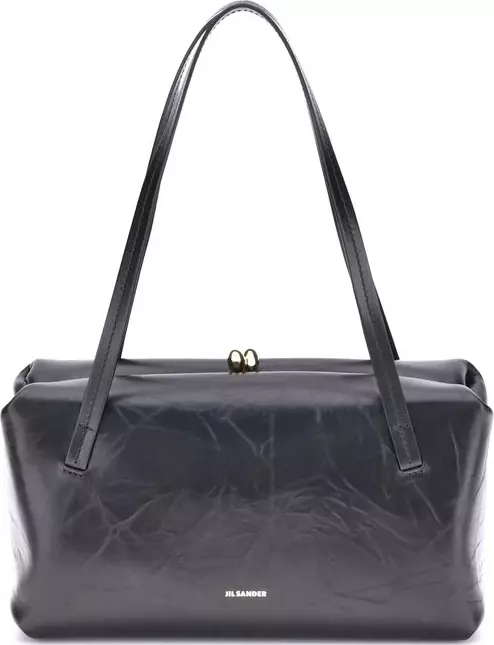 Black Calf Leather Bos Taurus Shoulder Bag