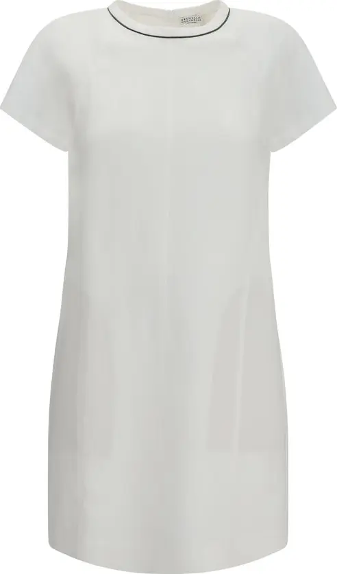 White Viscose Casual Dress