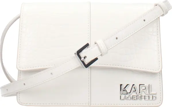 White Polyethylene Crossbody Bag