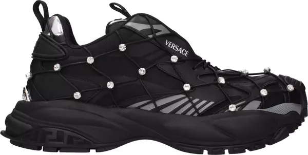 Black Fabric Sneakers
