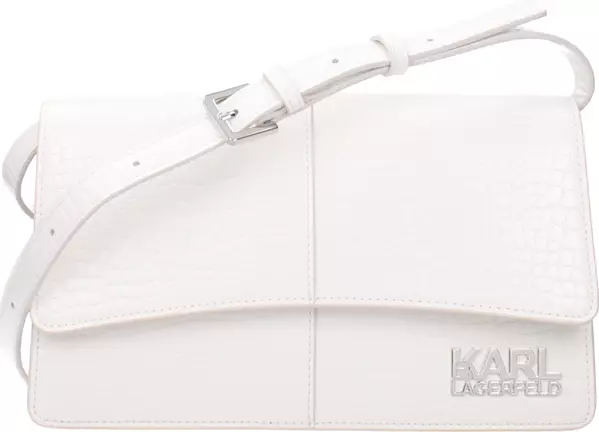 White Polyethylene Crossbody Bag