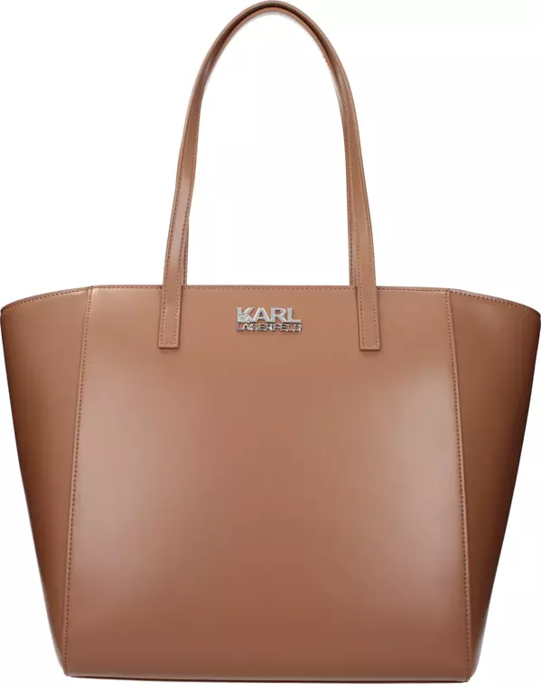 Brown Polyethylene Shoulder Bag