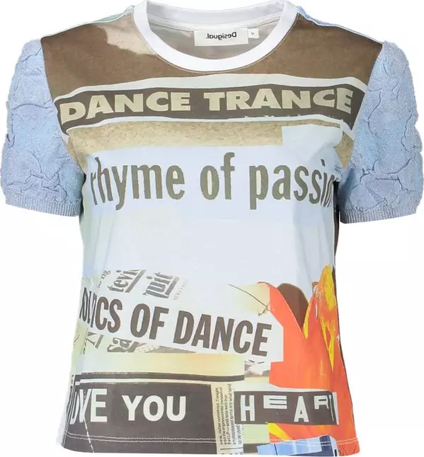 Azzurro Cotton Women T-Shirt