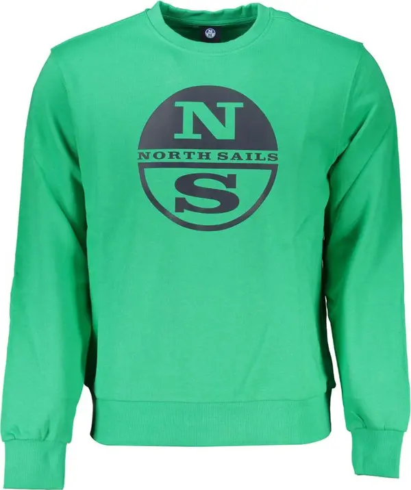 Green Cotton Men Sweater
