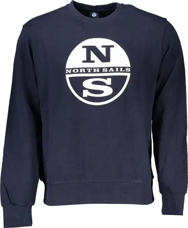 Blue Cotton Men Sweater