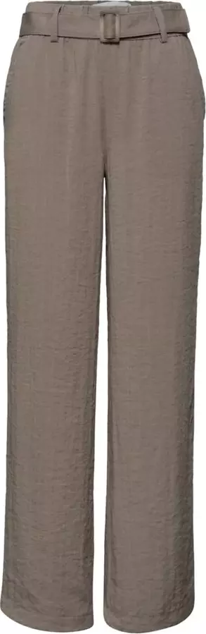 Beige Viscose Casual Pants