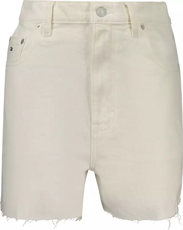 White Cotton Women Shorts