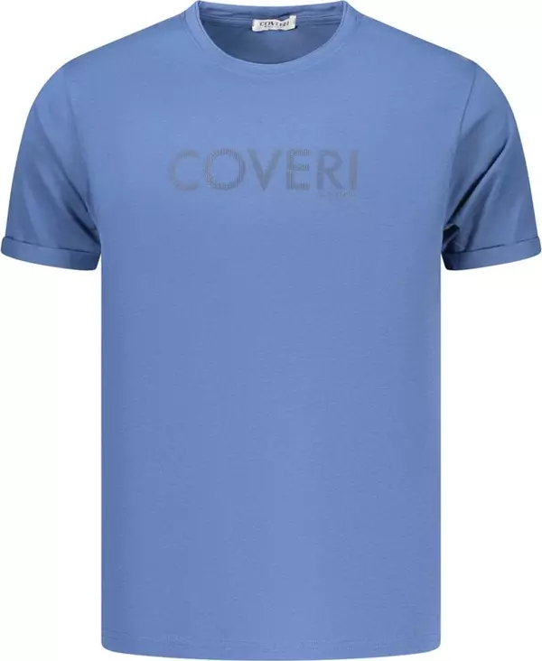 Blue Cotton Men's T-Shirt