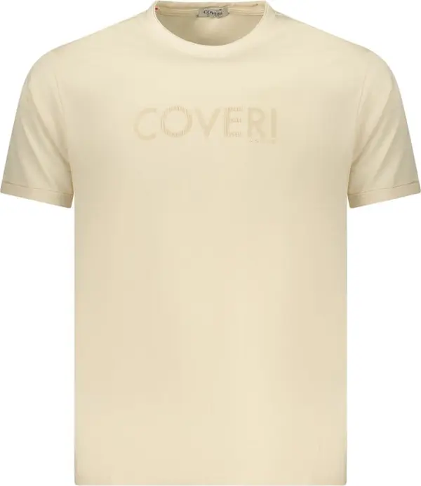 Beige Cotton Mens T-Shirt