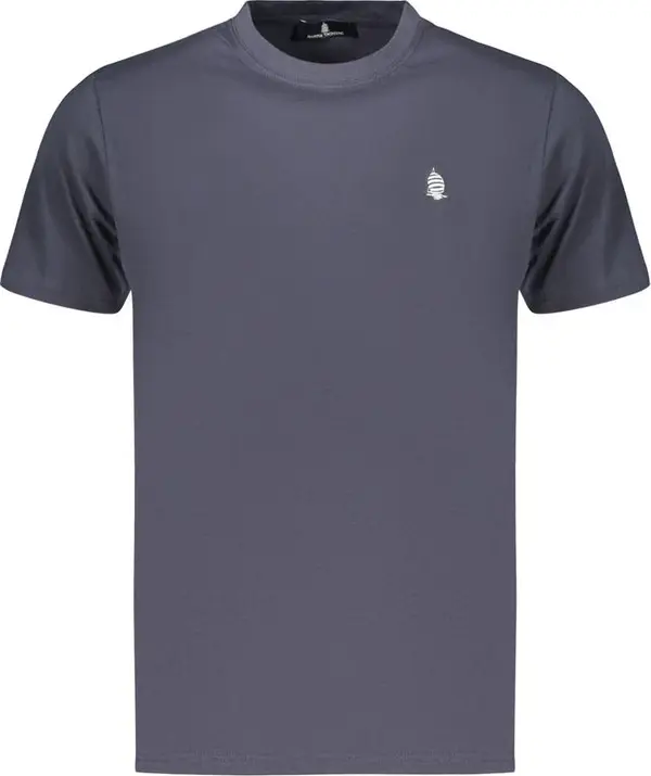 Blue Cotton Men's T-Shirt