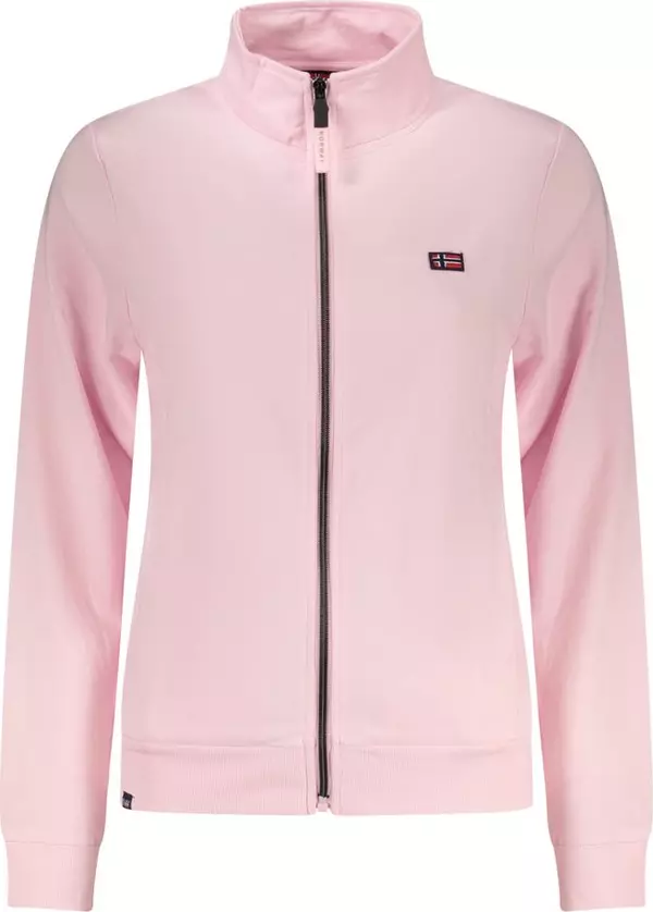 Pink Cotton Women Sweatshirt
