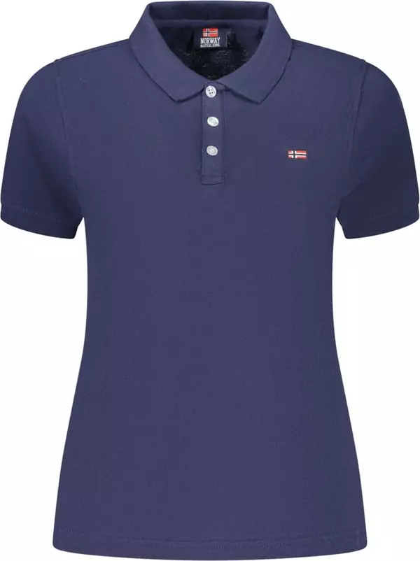 Blue Cotton Women's Polo Shirt