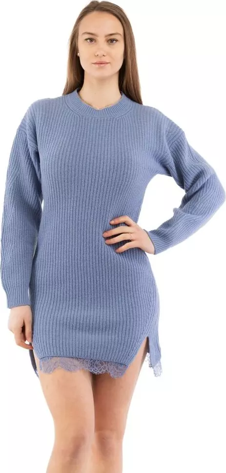 Purple Wool Casual Dress