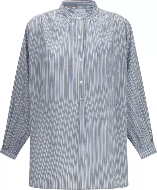 Blue Cotton Blouse