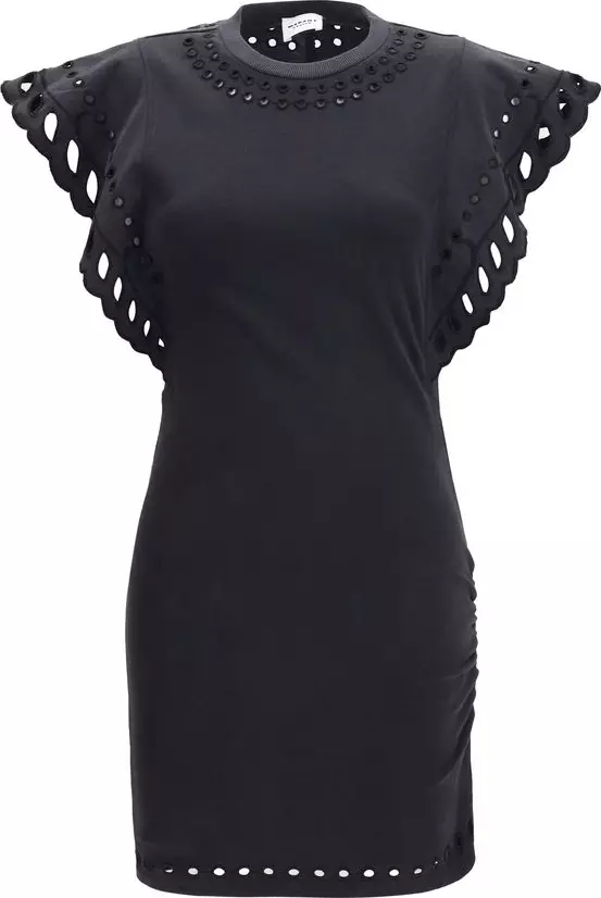 Black Cotton Casual Dress