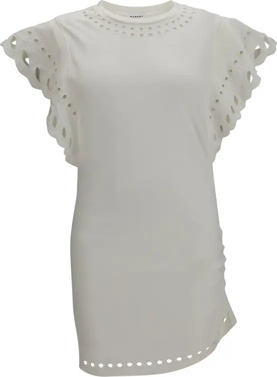 White Cotton Casual Dress