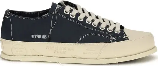 Blue Calf Leather Bos Taurus Low Top Sneakers