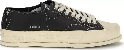 Black Calf Leather Bos Taurus Low Top Sneakers
