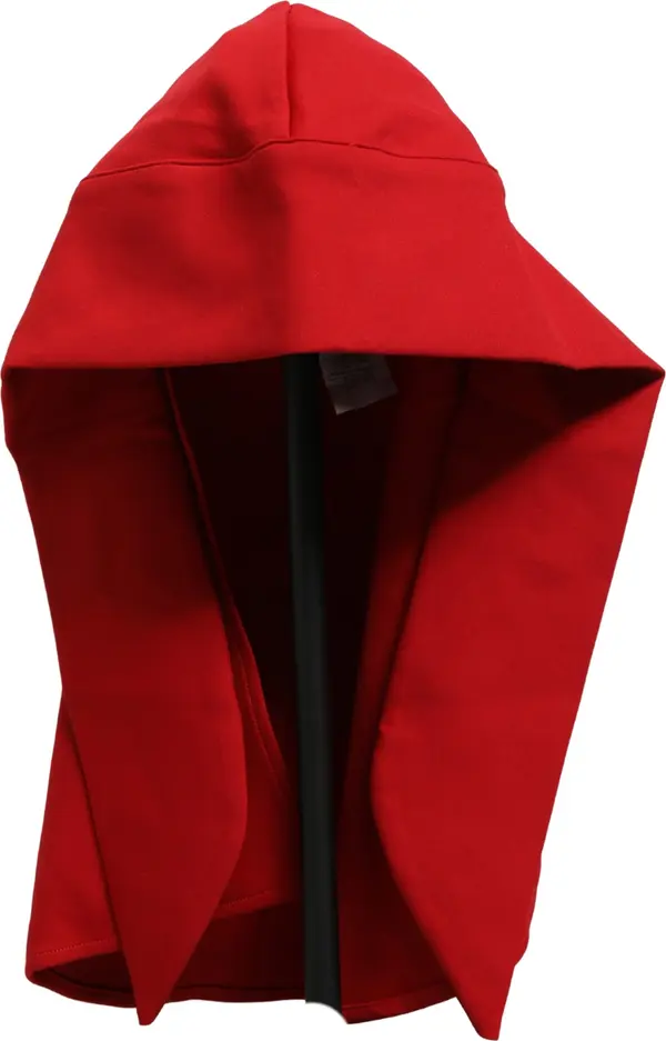 Women Red Polyester Whole Head Wrap Capello Hat