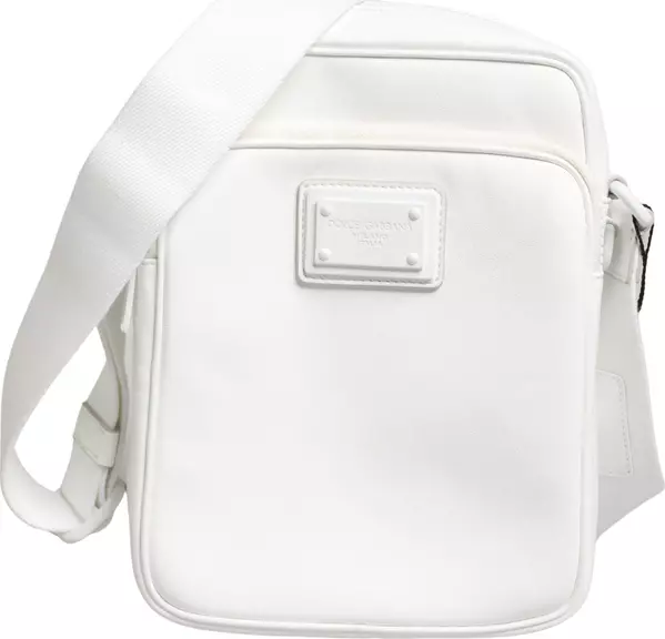 White Logo Plaque Crossbody Shoulder Borse Men Bag