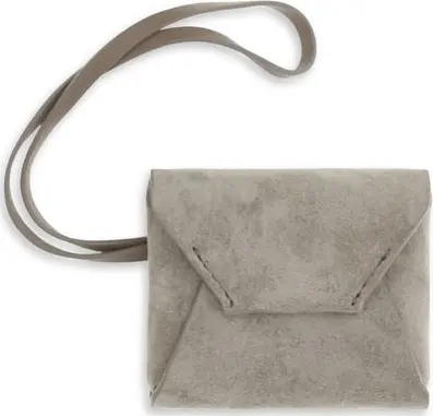 Gray Calf Leather Bos Taurus Keychain