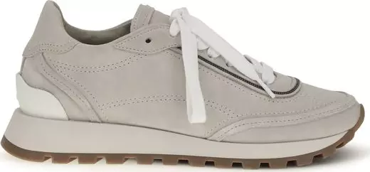 Gray Calf Leather Bos Taurus Athletic Sneakers