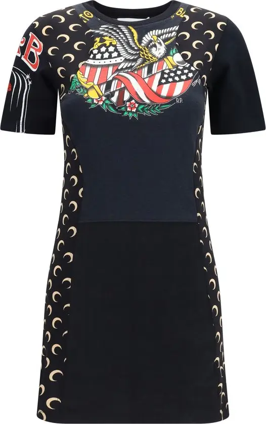 Black Cotton Casual Dress