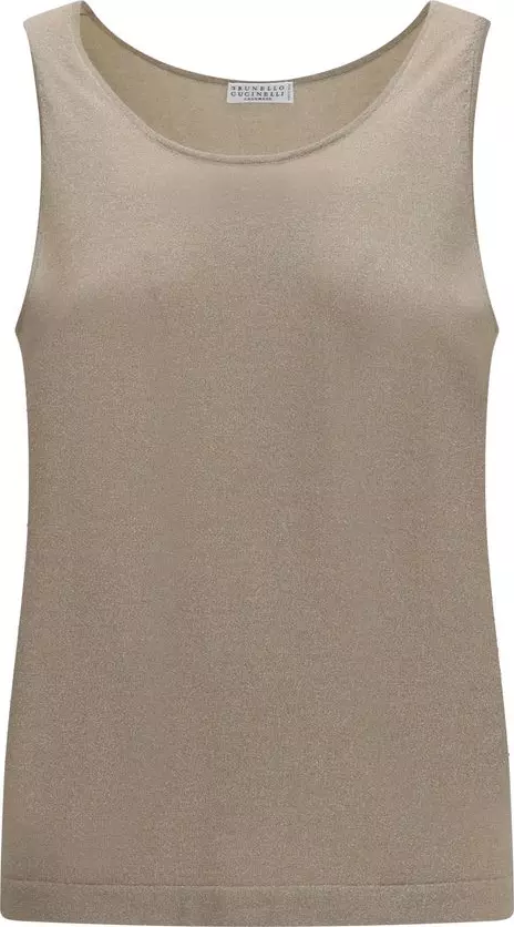 Beige Cashmere Tank Tops