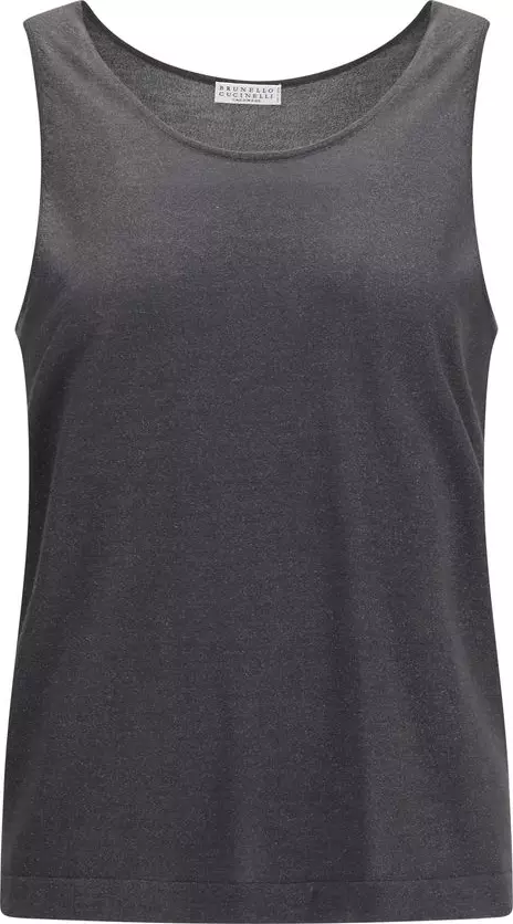 Gray Cashmere Tank Tops