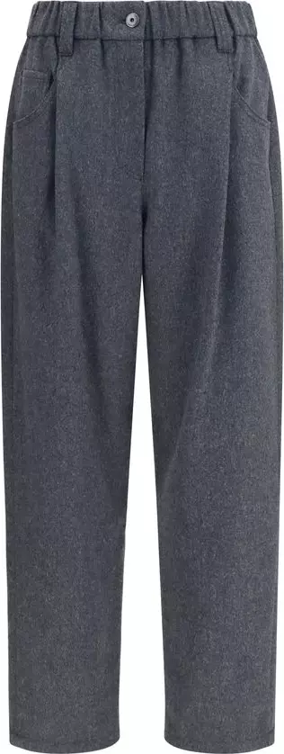 Gray Wool Oves Aries Casual Pants
