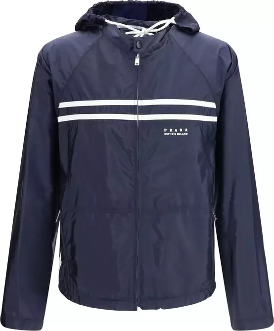 Blue Nylon Shell Jacket