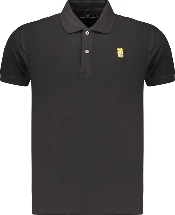 Black Cotton Mens Polo