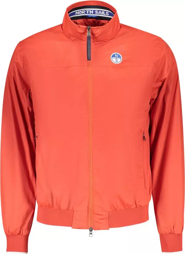 Red Polyester Men's Jacket
