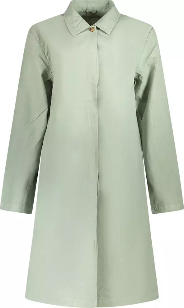 Green Cotton Women's Coat