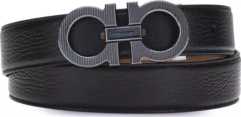 Black Calf Leather Bos Taurus Regular Belt