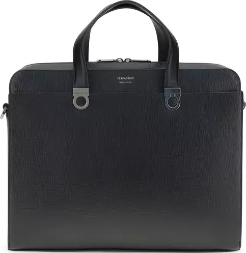 Black Calf Leather Bos Taurus Briefcase
