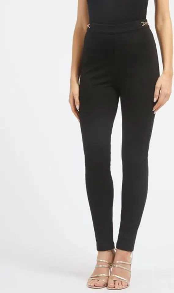 Black Viscose Casual Pants