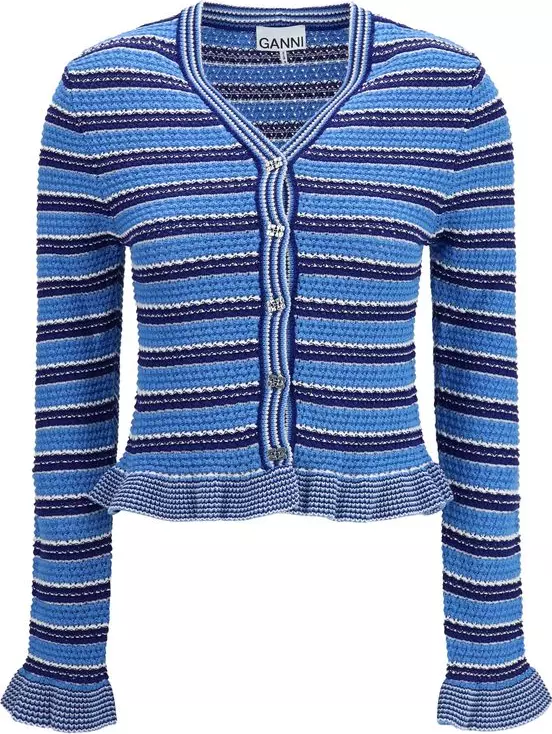 Blue Cotton Cardigan