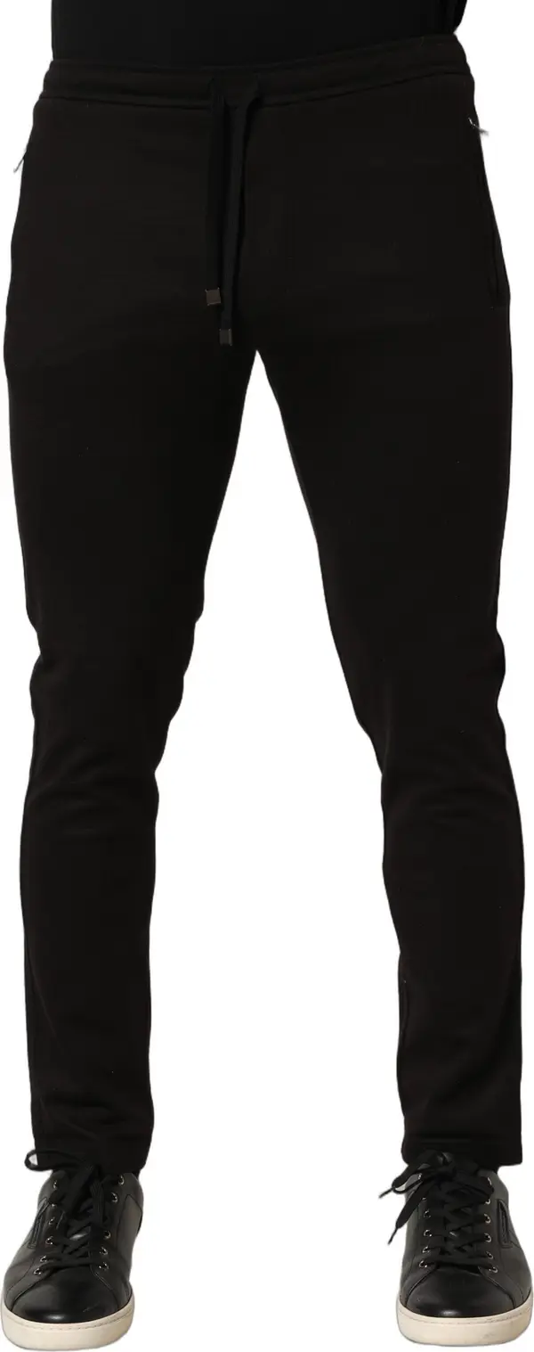 Black Wool Jogger Men Sweatpants Trouser Pants