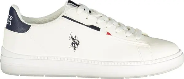White Polyurethane Men's Sneaker