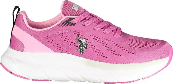 Pink Polyurethane Women Sneaker