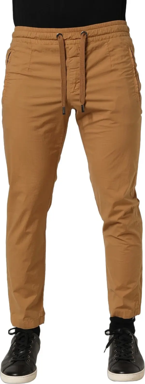 Brown MidWaist Skinny Jogger Sweatpants Pants
