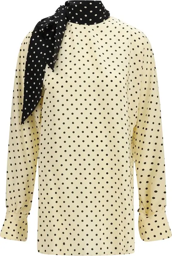Beige Silk Blouse